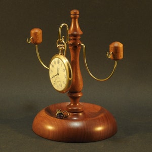Pocket Watch Stand / Holder  hand made (8) duka wood