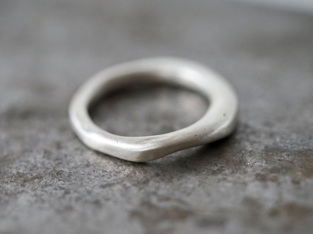 Organic Flowing Sterling Silver Ring Mens Ring Size 9.75 - Etsy