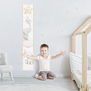 Medidor Infantil Personalizado, ALCANZAR las ESTRELLAS, Tabla de Crecimiento de Aida Zamora.