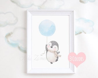 Foglio per bambini PENGUIN with GLOBO Penguin | Etsy Italia