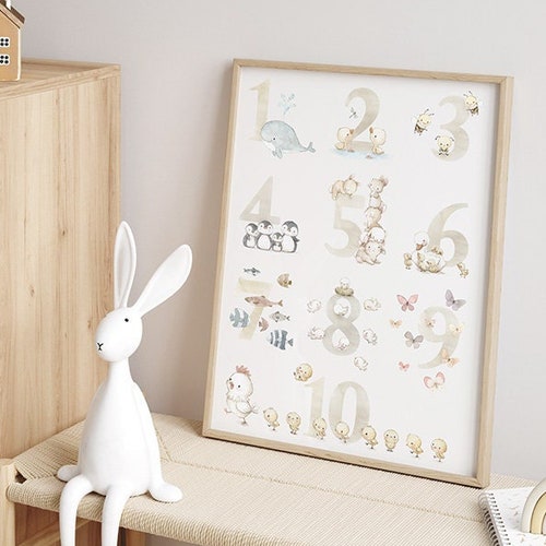 NUMBERS WALL ART Animal Numbers 1 to 10 Numbers Numbers - Etsy
