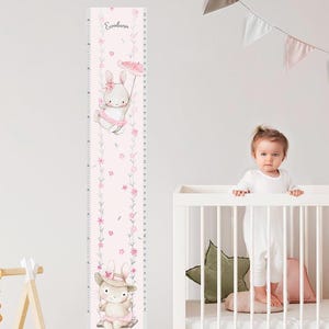 Girls Growth chart, BALLERINAS, Nursery growth chart, Watercolor growth chart, Ballerina wall decal, kid&#39;s growth chart, Pink growth sticker