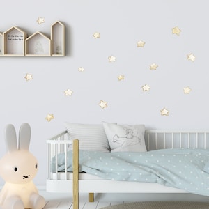 Repositionable Fabric Wall Decal, STARS, Nursery wall decal, Watercolor decal, Stars wall decal, Stars Nursery sticker, Stars stickers. image 4