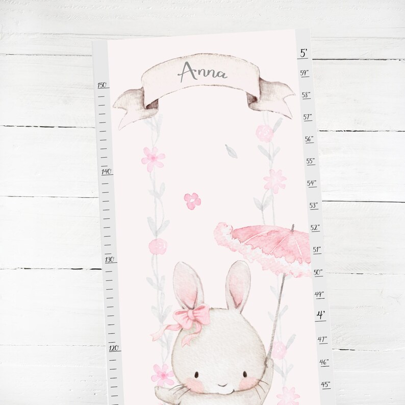 Girls Growth Chart BALLERINAS Nursery Growth Chart Etsy