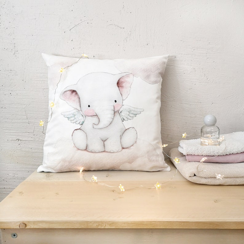 Nursery Pillow Cover FLYING ELEPHANT Baby nursery Etsy