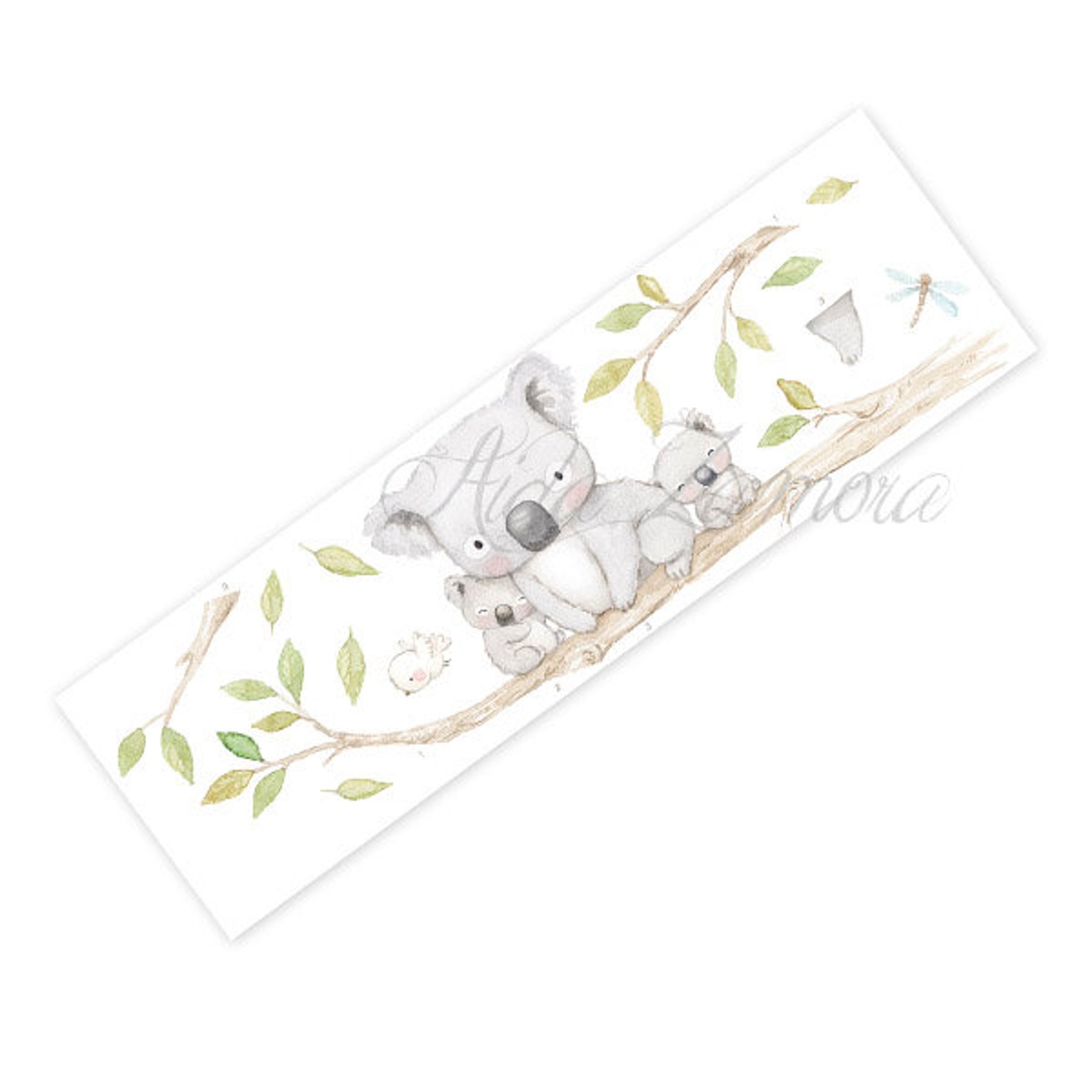 Fabric Wall Decal KOALAS FAMILY Nursery Wall Decal Tree Etsy