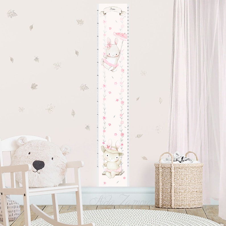 Girls Growth Chart BALLERINAS Nursery Growth Chart Etsy