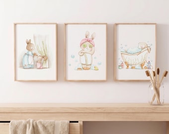 SET of three prints for bathrooms "SPA in my BATHROOM" Bahtroom prints, Girls bathroom art, Bathroom wall art, kids Bathroom wall art