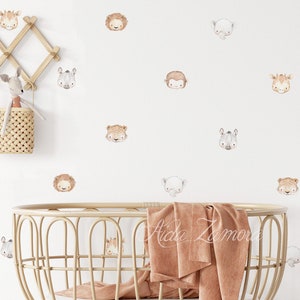 PREMIUM Fabric Wall Stickers &quot;SAFARI ANIMALS&quot; Nursery wall decal, African animals wall stickers, nursery stickers, Safari Animals stickers