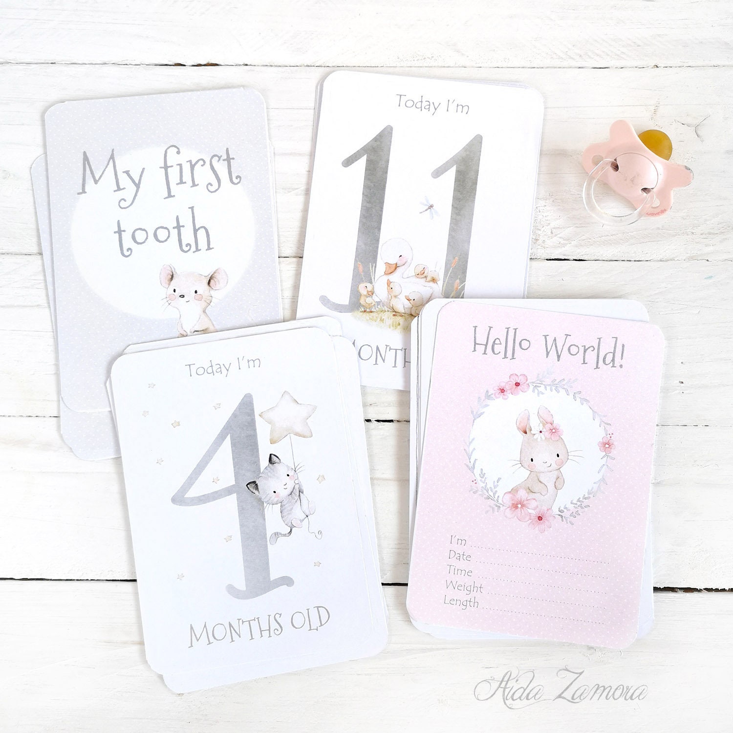 tarjetas cumple meses bebé – Mellow The Baby Brand