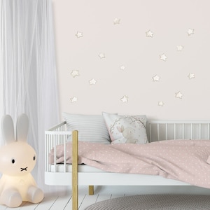 Repositionable Fabric Wall Decal, STARS, Nursery wall decal, Watercolor decal, Stars wall decal, Stars Nursery sticker, Stars stickers. image 6