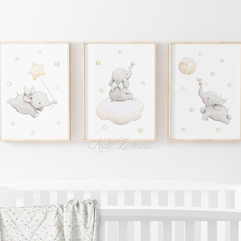 Elephant Nursery Art - Etsy
