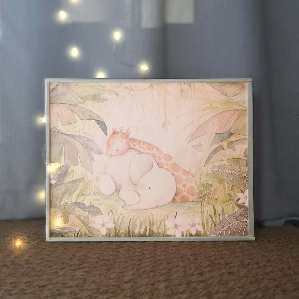 Baby Night Lamp bunnies Wooden Lamp Night Lamp Etsy
