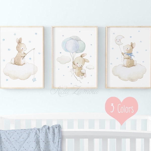 Bunny Nursery Art Etsy
