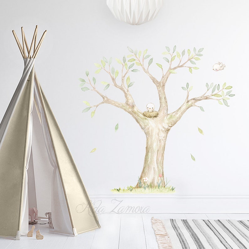 Repositionable Fabric Wall Decal ENCHANTED TREE Woodland Etsy