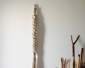 Scandinavian minimalist wall hanging macrame, boho style door decoration, rope knot wall art