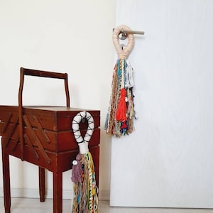 Oversized Boho Tassel: Vibrant Beaded Wall Art, Door Knob Decor