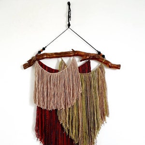 Arazzo da parete in stile boho, ghirlanda moderna in stile gitano per l'arredamento rustico della casa.
