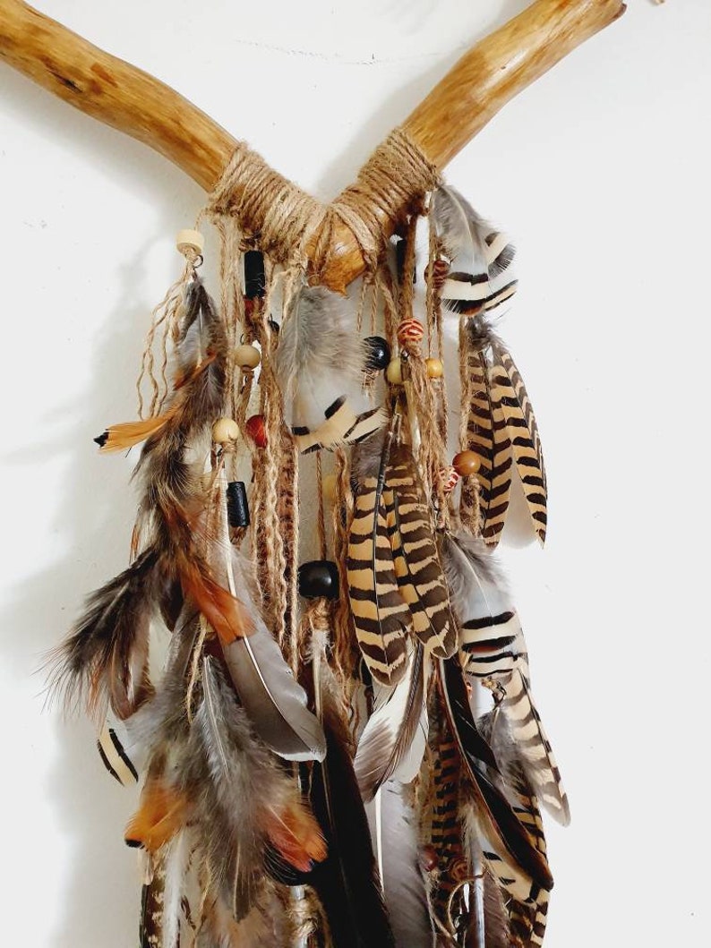 Native American Style Woodland Feather Wall Art Tribal - Etsy