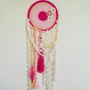 Boho Chic Doily Dreamcatcher for Girls Nursery Wall Decor