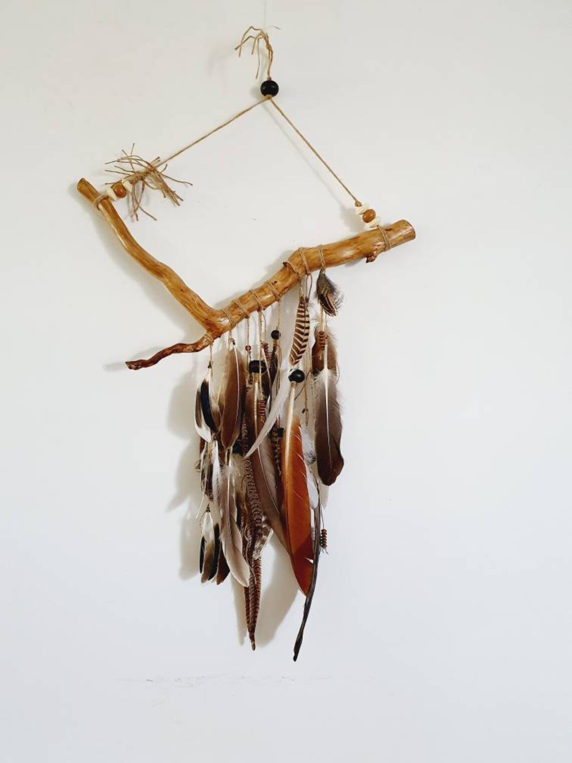 Native American style woodland feather wall art tribal | Etsy