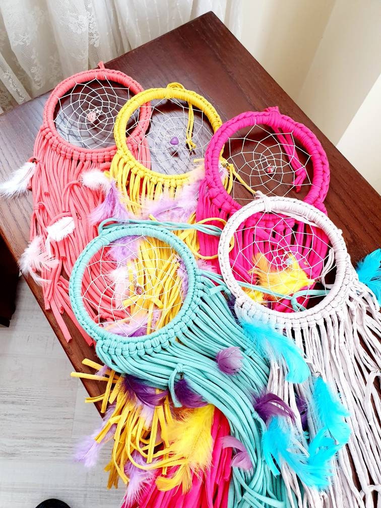 Boho baby girl dream catcher shower gift kids room decor Etsy