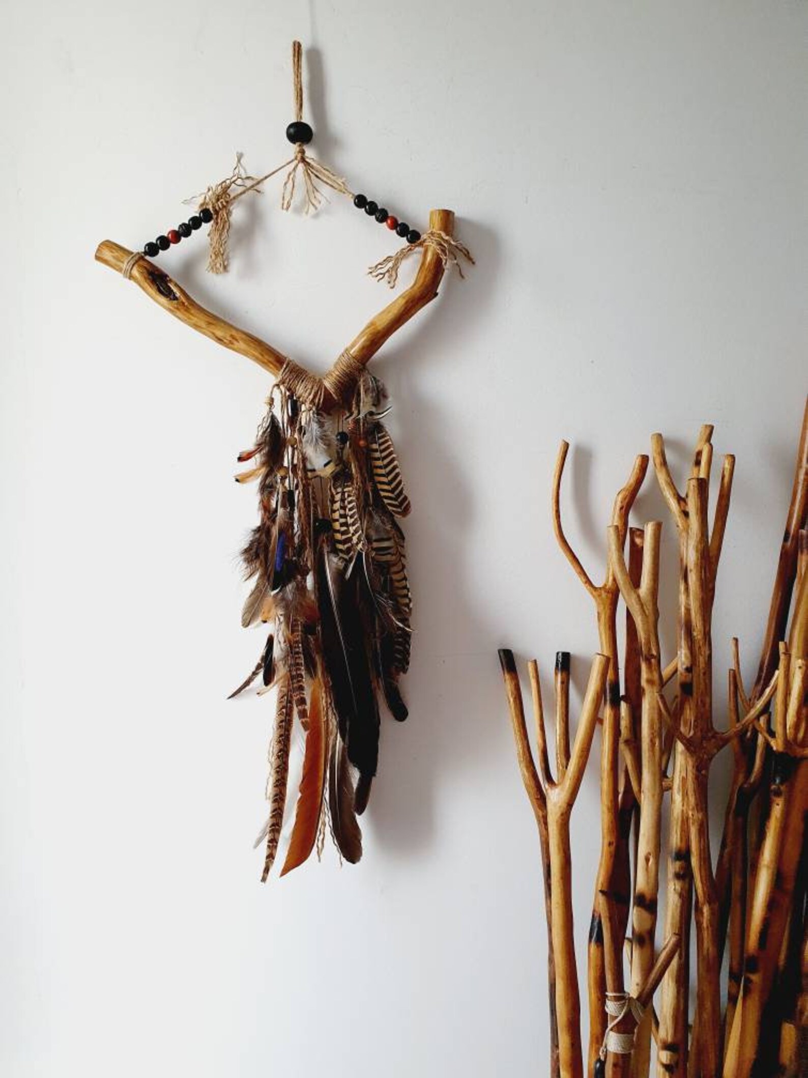 Native American Style Woodland Feather Wall Art Tribal - Etsy