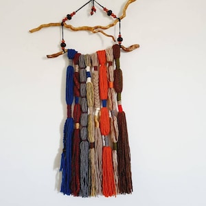 Boho wall hanging, living room decor, giant tassel wall decor, boho office