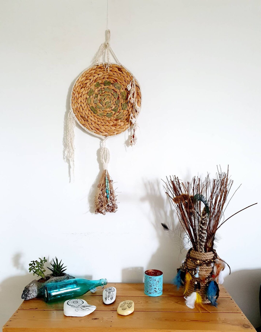 Neutral Boho Coastal Wall Decor, Beach Theme, Seashells Nautical Decor