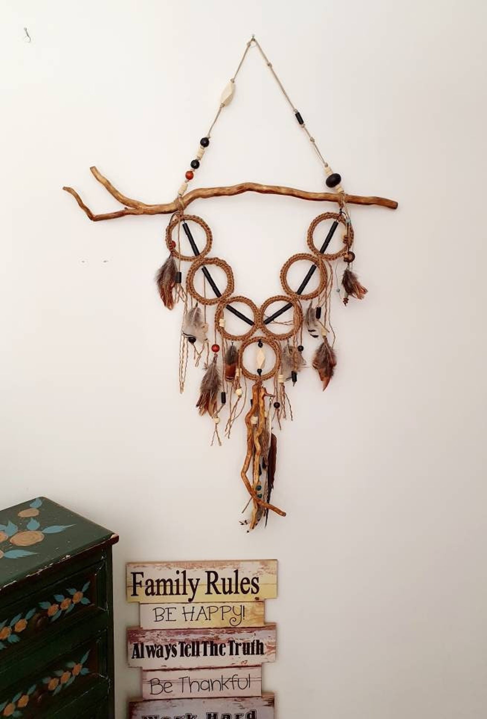 Wall Decor Natural Boho Decor Tribal Style Native Americans | Etsy