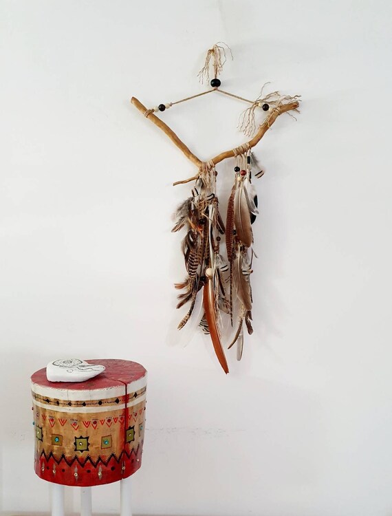 Native American Style Woodland Feather Wall Art Tribal - Etsy