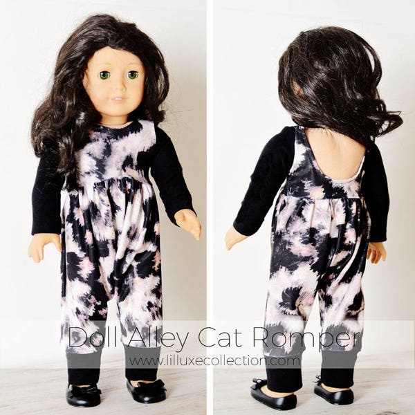Alley Cat Romper 18" American Doll Wellie Wisher Doll pattern
