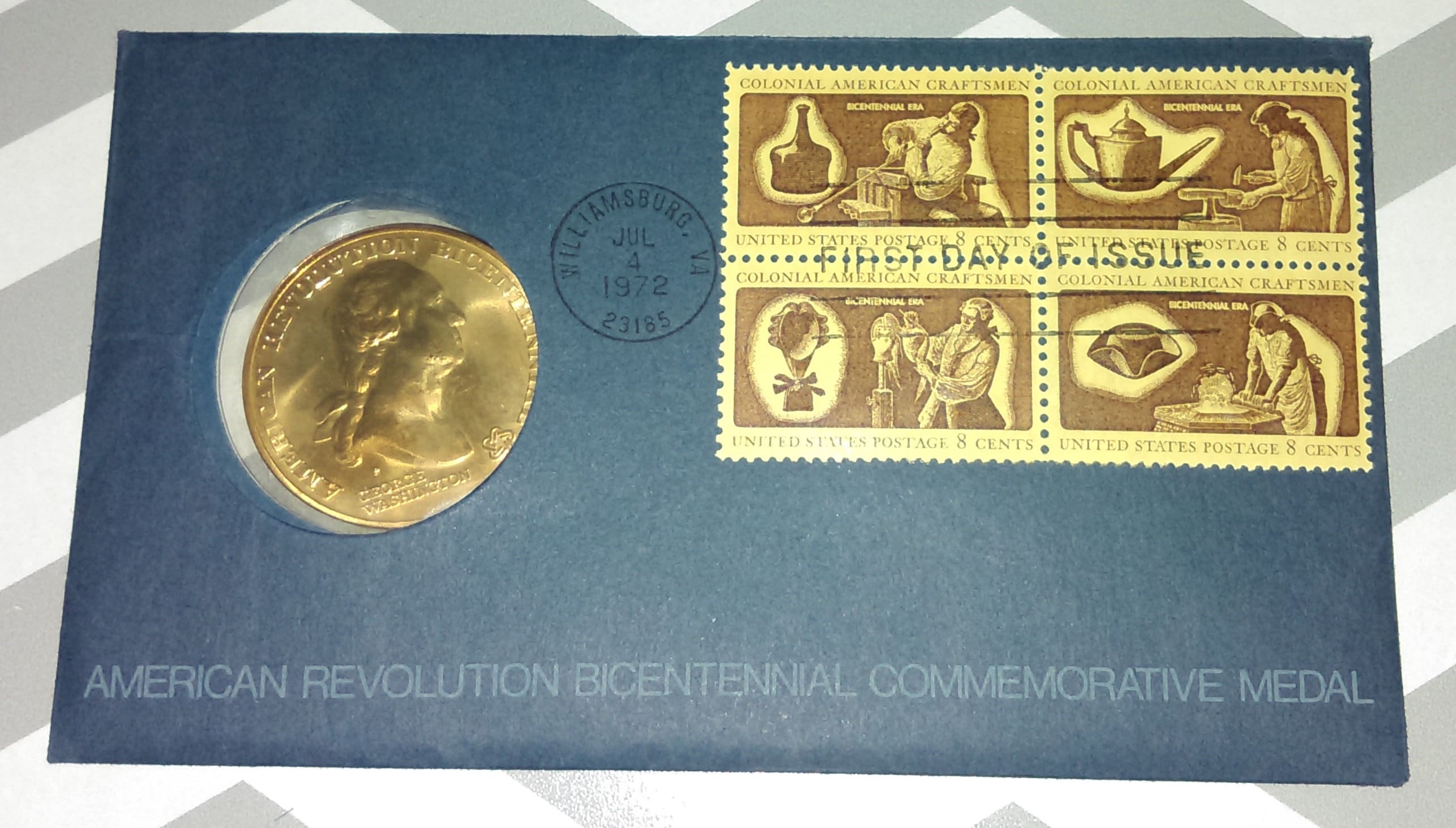 1972 Gold Plated American Revolution Bicentennial Commemorative 