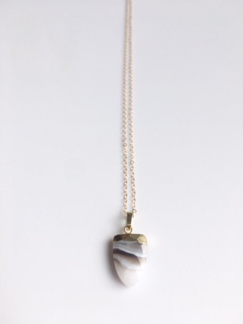 Petite Botswana Agate Crystal Healing Necklace