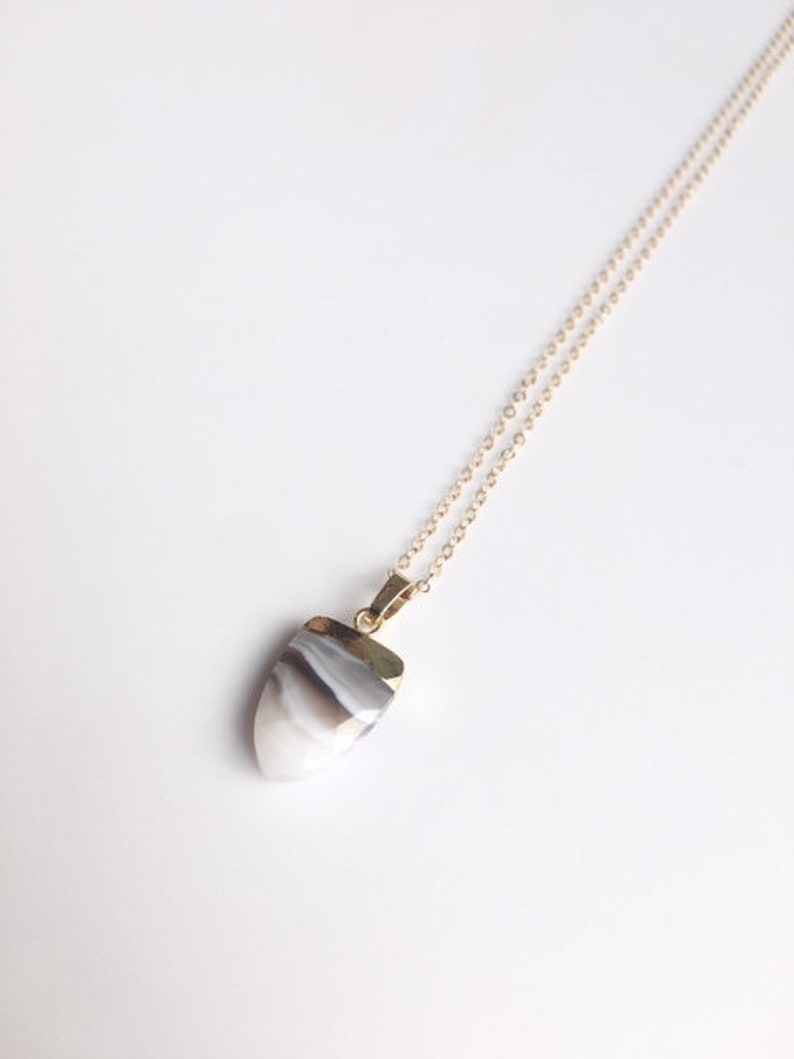 Petite Botswana Agate Crystal Healing Necklace