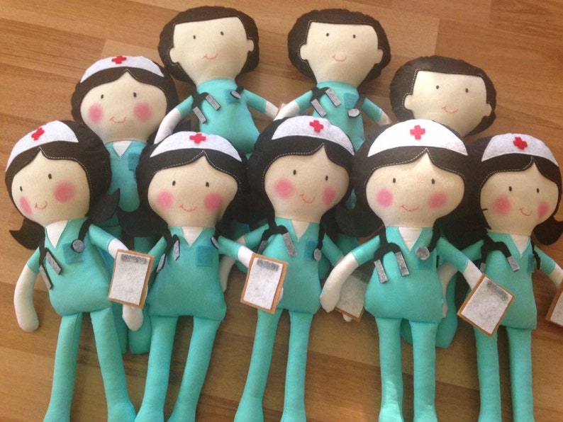 personalised nurse rag doll