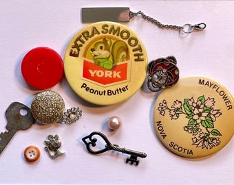 Altered Art Kit, assemblage supplies, trinkets galore: junk drawer de-stash