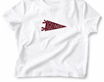 Go Noles Hand-Printed Baby Tee