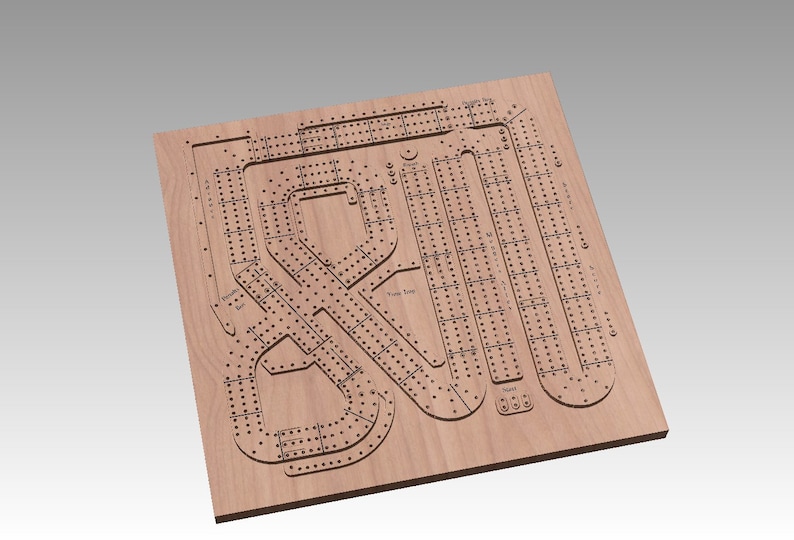 Cribbage Board Template Similar to Crib Wars Etsy
