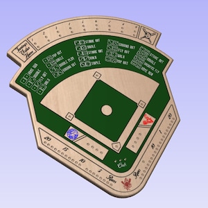Plantilla de juego de béisbol de dados (varios formatos)