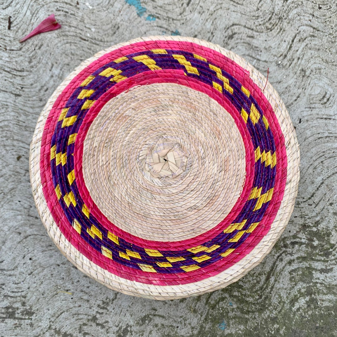 Handmade Palm Tortilla Basket With Lid Mexican Tortilla Etsy