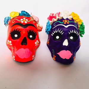 Original Mexican paper mache skull, Day of dead altar decoration, Mexican style decoration, Mexican folk art