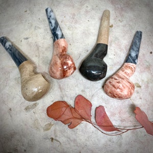 Onyx stone pipe, Mexican ceremonial pipe,