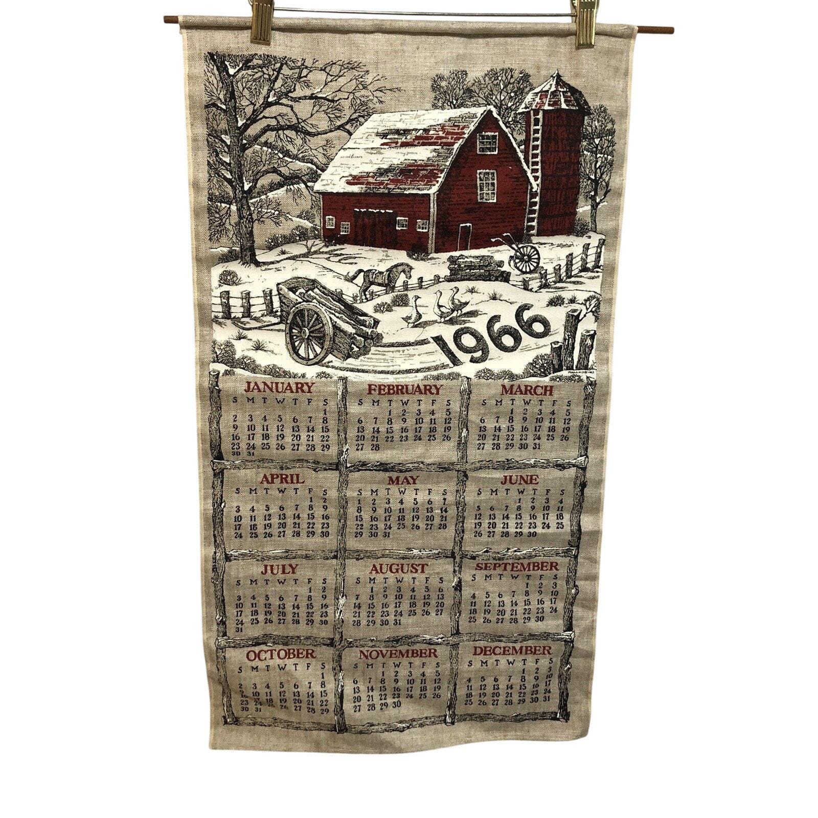 1966 Calendar - Etsy