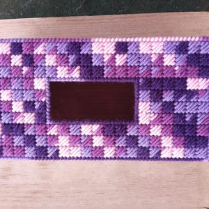 Handmade Purple and Pink Rectangle Tissue Box Cover