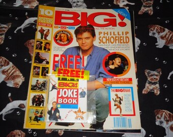 Big Teenage Vintage Magazine Collectable Memorabilia Rave 8 Page Spectacular Gatefold Poster Phillip Schofield Cover Star Collectable 90s