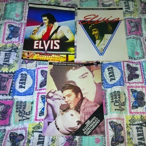 Elvis Presley Elvis Official Poster Magazine No.1 No.2 Or No.3 Giant Poster Music Memorabilia Various Options Vintage Collectable Postermag image 1