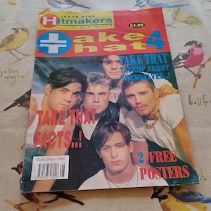 Rare Take That Hitmakers Issue Nine Magazine Includes Large Posters And Centrefold Boyband Music Memorabilia Vintage Collectables Throw Back