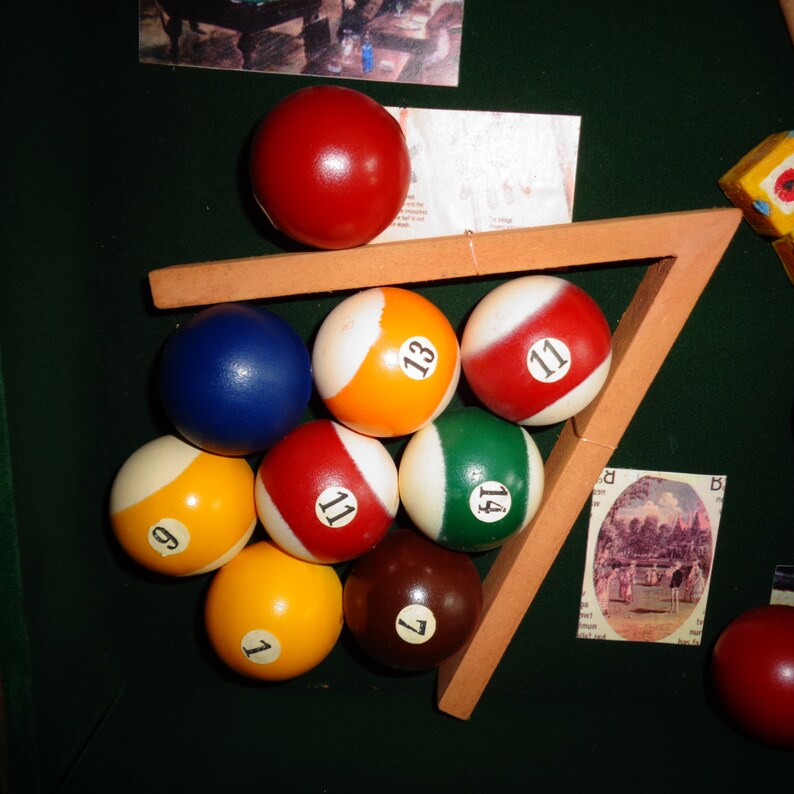 Billiards Pool Collage Shadow Box Sport Memorabilia 3D Effect Etsy UK