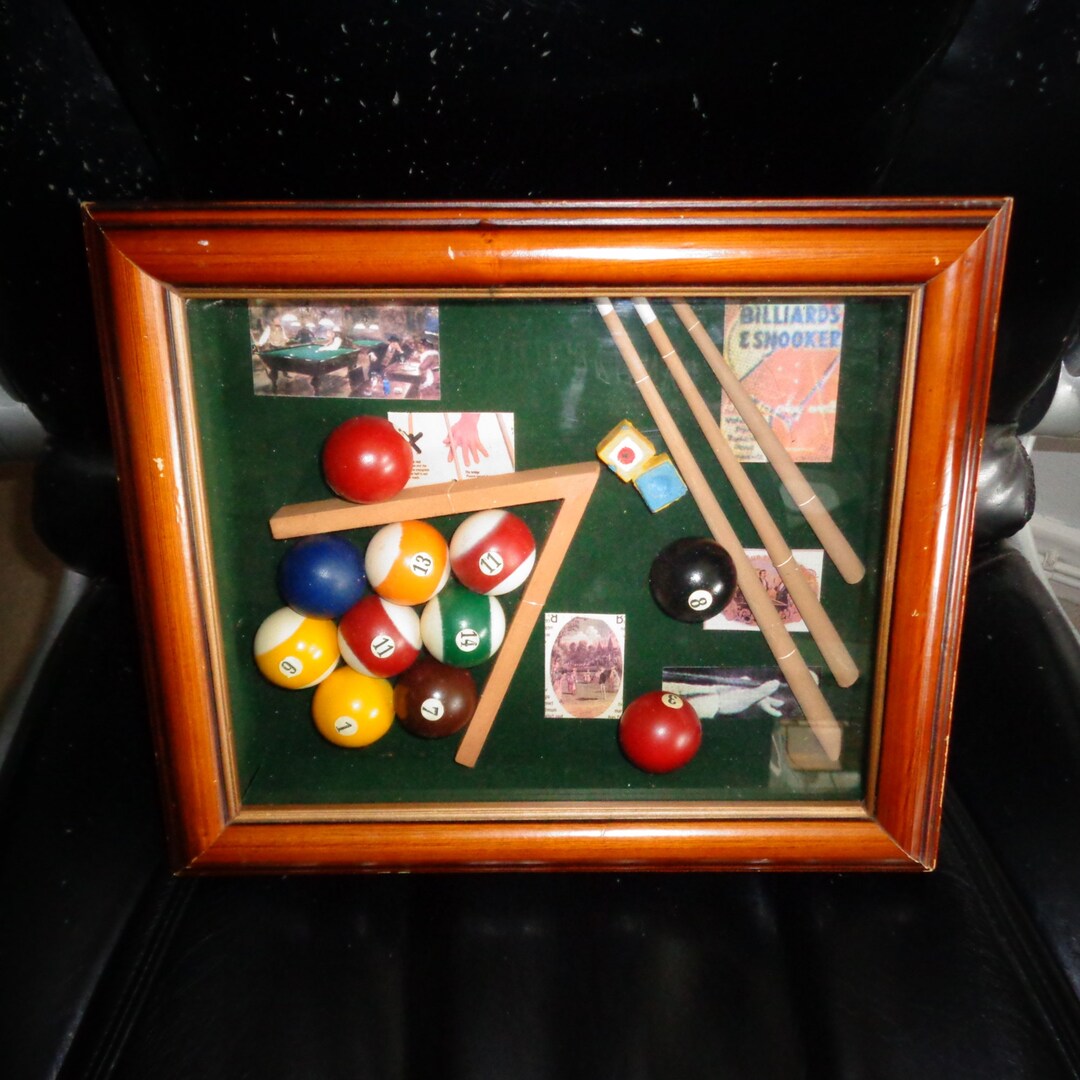 Billiards Pool Collage Shadow Box Sport Memorabilia 3D Effect Etsy UK